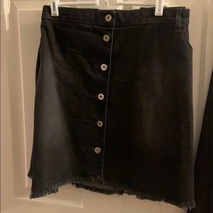 Black denim mini Skirt